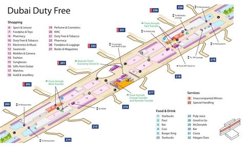 Dubai Airport Map All Terminals
