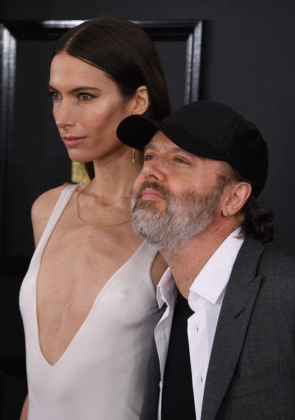 lars ulrich and jessica miller attends the 59th grammy awards at staples center on february 12