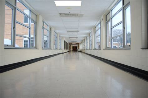 School Hallway Stock Image Image Of Light Hall Floor 7720531