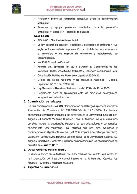 Ejemplos De Informe De Auditoria Corto Y Largo Nuevo Ejemplo Images