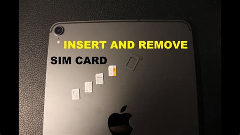 All i did was put my consumer cellular sim card in it. iPad Pro 3RD gen 2018 How to insert and remove SIM CARD - YouTube