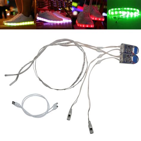 Waterproof Led Strip Light 1pair Usb Charging Rechargeable Battery