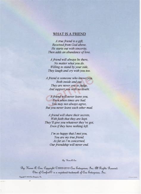 Six Stanza What Is A Friend Poem shown on | Etsy