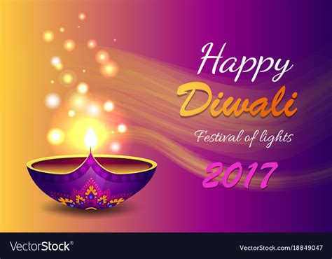 Happy Diwali Festival Of Light Royalty Free Vector Image