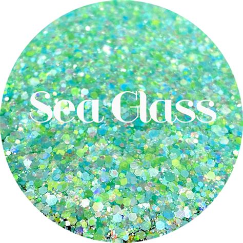 Sea Glass Glitter Heart Co