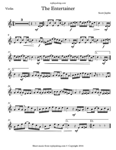 The free sheet music on piano song download has been composed and/or arranged by us to ensure that our piano sheet music is legal and safe to the downloadable piano sheet music is in a pdf file format. The Entertainer - toplayalong.com