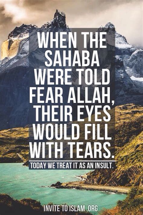 When The Sahaba Were Told Fear Allah Their Eyes Would Fill With Tears