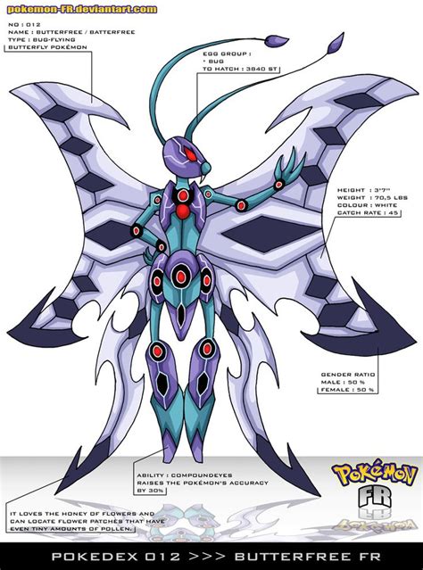 Pokedex 012 Butterfree Fr By Frbrothers86 On Deviantart Father