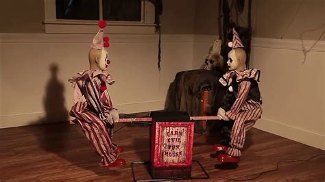 Halloween Animated Clowns On Seesaw Carn Evil Fun Haunted House