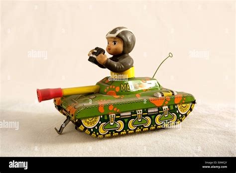 Vintage Toy Tanks Stock Photo Alamy