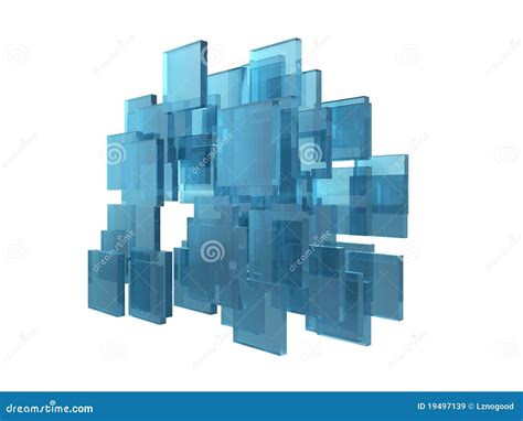 Abstract Transparent Cubes 3d Stock Illustration Illustration Of