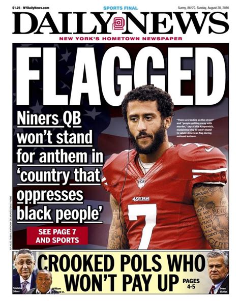 colin kaepernick will continue sitting during national anthem ny daily news