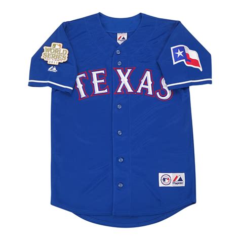 Elvis Andrus Texas Rangers 2011 World Series Mens Jersey M 2xl Ebay