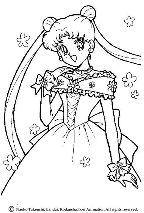 Anime Sailor Moon Coloring Page For Kids Printable