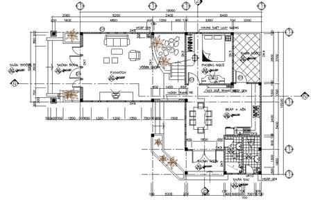 13x11m House Plan Is Given In This Autocad Drawing File Download Now