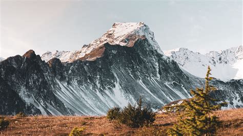 Download Wallpaper 1920x1080 Mountain Peak Snowy Mountain Range