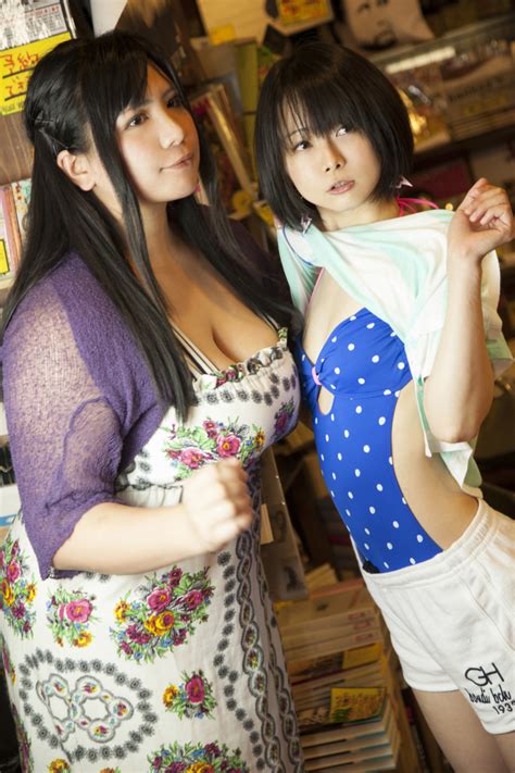 Chouzuki Maryou Ushijima Iiniku Absurdres Highres 2girls Asian Black Hair Breasts
