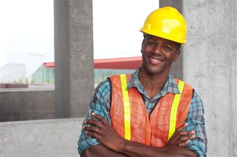 African American Construction Worker Stock Photo Image Of Outdoors