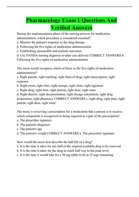 Nursing Pharmacology Bundled Exam 2023 Questions And Answers Stuvia US