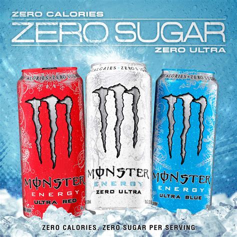 Monster Energy Zero Ultra Sugar Free Energy Drink 16 Ounce Pack Of 24 Ebay