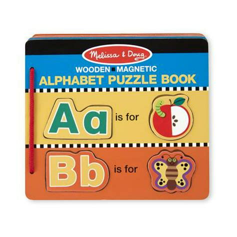 Melissa And Doug Wooden Magnetic Alphabet Puzzle Book
