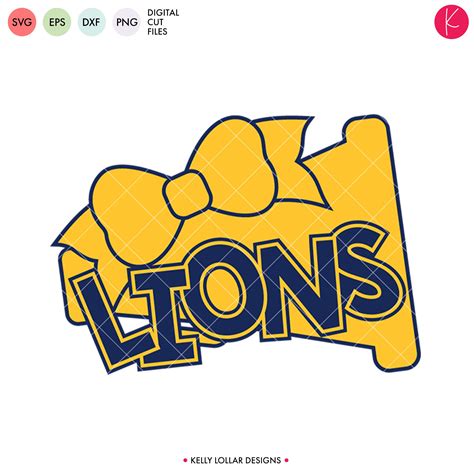 Lions Cheer Bundle Svg Dxf Eps Png Cut Files Kelly Lollar Designs