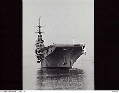 Bow View Of The Aircraft Carrier Hmas Vengeance Naval Historical