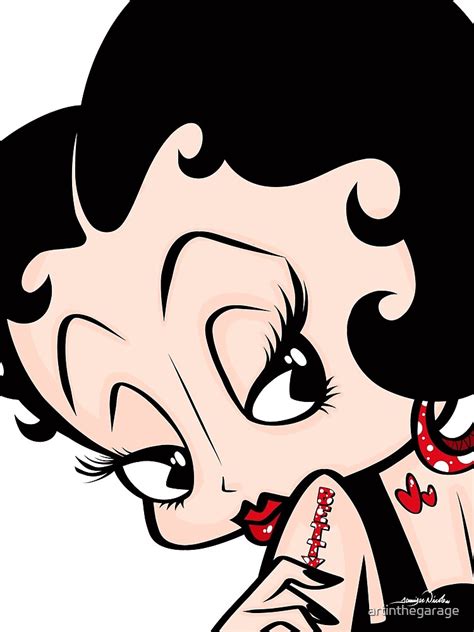 Betty Boop With Betty Tattoo By Art In The Garage Poster By