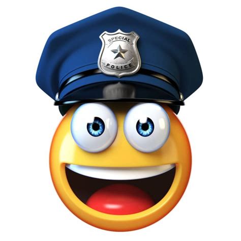 Sheriff Emoji Isolated White Background Cowboy Emoticon Rendering Stock