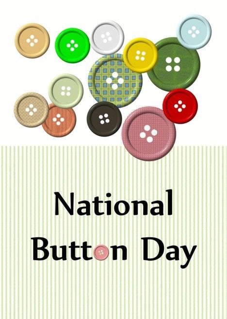 National Button Day Scattering Of Colorful Buttons Card Ad Ad