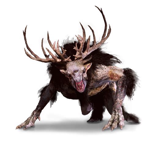 The Fiend Is A Brawny Three Eyed Ungulate Monster With Antlers That