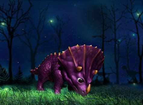 Artstation Friendly Purple Dinosaur