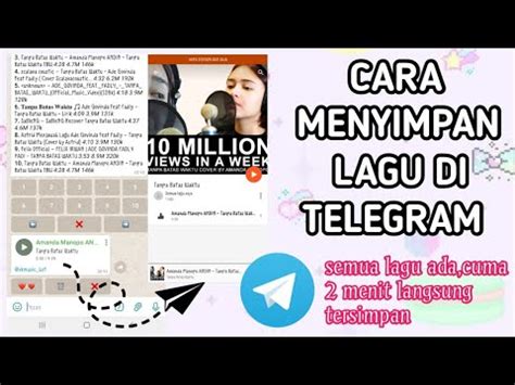 Buka aplikasi youtube dan cari lagu yang akan diunduh. CARA MENYIMPAN LAGU DARI TELEGRAM KE GALERI MUSIK - YouTube