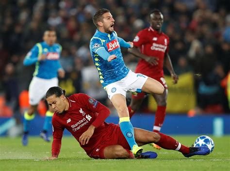 Liverpool 1 Napoli 0 In Dec 2018 At Anfield Virgil Van Dijk Comes In