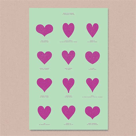 Risographs Hearts For Everyone By Adam Lucas Oddities Prints