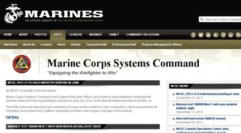 Mcmil Marine Corps Systems Command Marcorsyscom Usmc