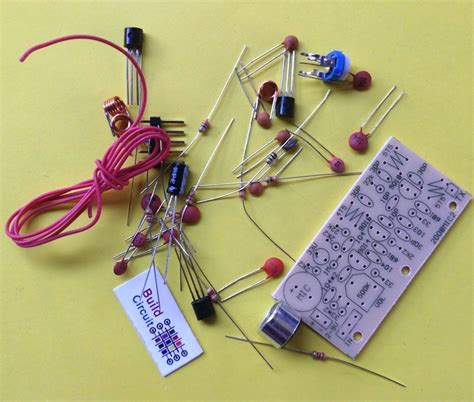 All The Components Of 3 Transistors Diy Fm Transmitter Kit