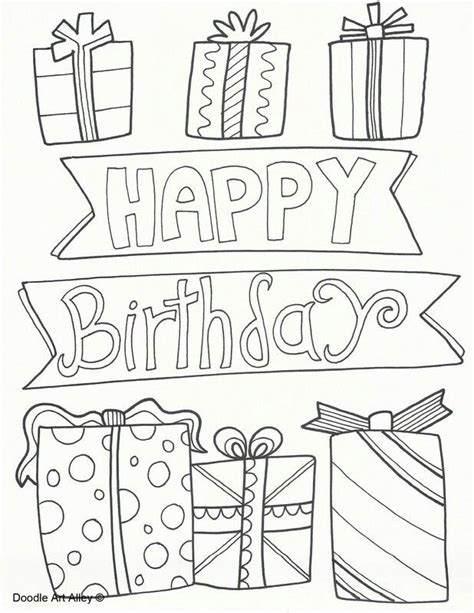 Pin By Pamela Mchatten On Birthday Birthday Coloring Pages Happy
