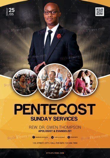 Pentecost Church Psd Flyer Template 24337 Styleflyers