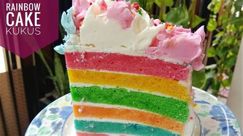 Resep Rainbow Cake Kukus Enak Cuma 6 Telurkue Ultah Sederhana Cara