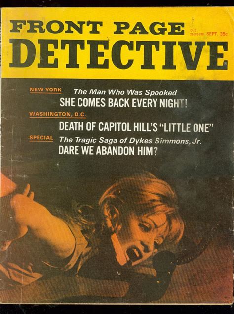 Front Page Detective Sept 1967 Brutal Gagged Babe Cover Vg Very Good