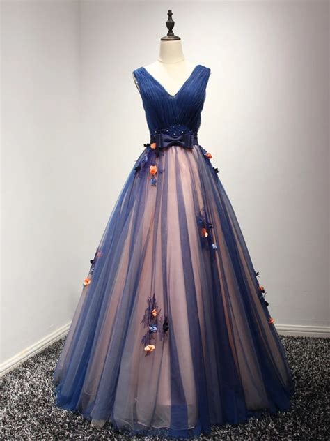 Beautiful Prom Dress V Neck Floor Length Ball Gown Long Prom Dresseve