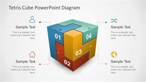 3d Tetris Cube Powerpoint Diagram Slidemodel