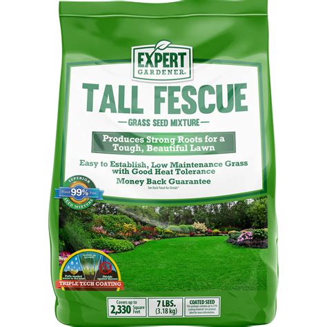 Expert Gardener Tall Fescue Drought Resistant Grass Seed Mix For Sun