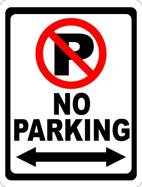 No Parking Sign With Symbol And Arrow Signs By Salagraphics