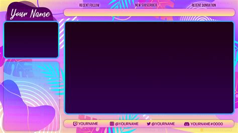 Tropical Summer Vibes Premade Stream Overlay Bundle For Twitch