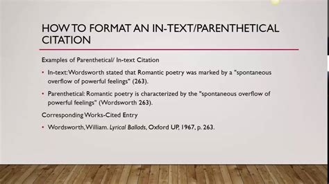 Include the page number in parentheses at the end of the quoted text. MLA 8 - Works-cited entries - YouTube
