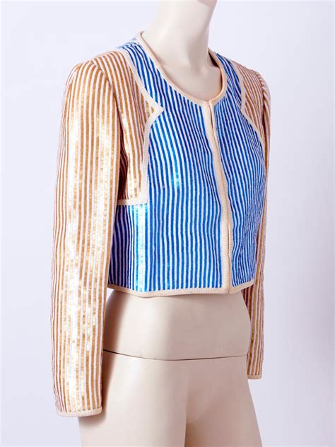 27 items on sale from $35. Bill Blass Sequined Cropped Jacket For Sale at 1stDibs