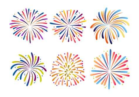 Fireworks White Background Vector Collection 161886 Vector Art At Vecteezy