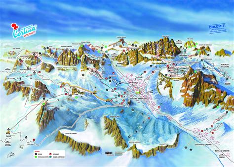 Cortina, la regina delle dolomiti #mycortina. Cortina Venetien, Skigebiet Cortina, Skigebiet, Pistenplan ...
